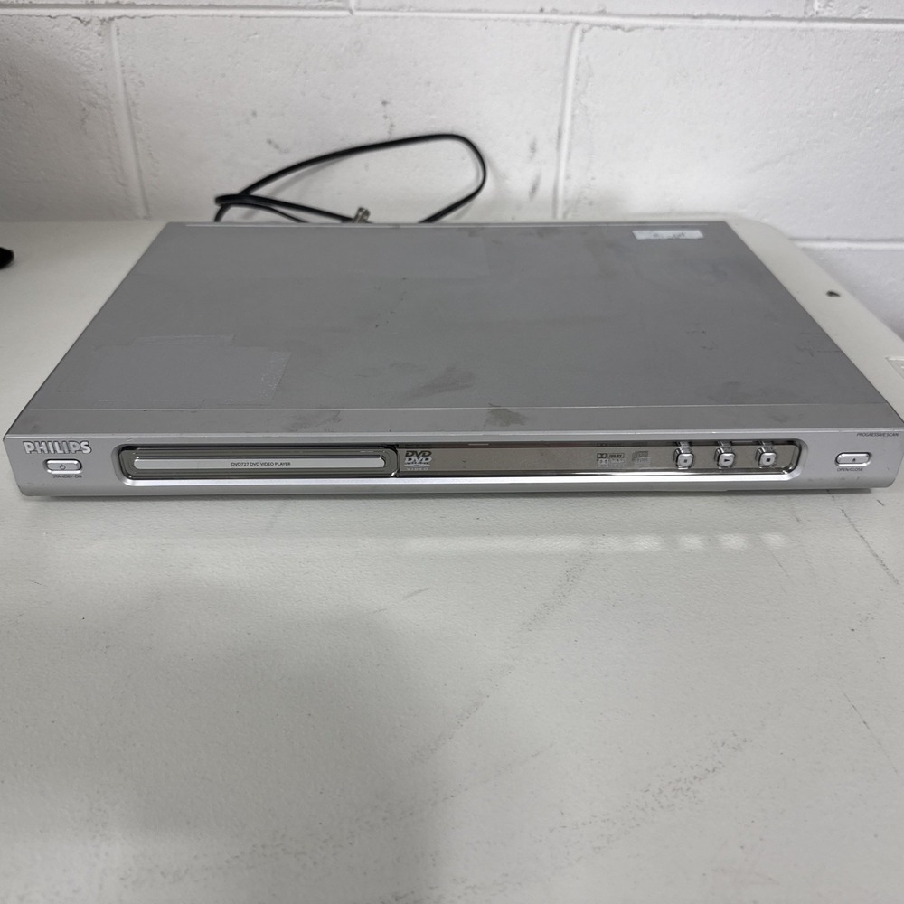 Philips DVD727/17 Silver Progressive Scan DVD Player Untested